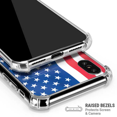 USA Flag iPhone X/XS Clear Case